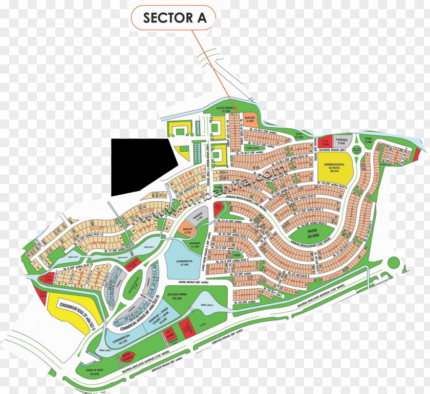Islamabad Bahria Town Enclave Sector A Map Marla PNG