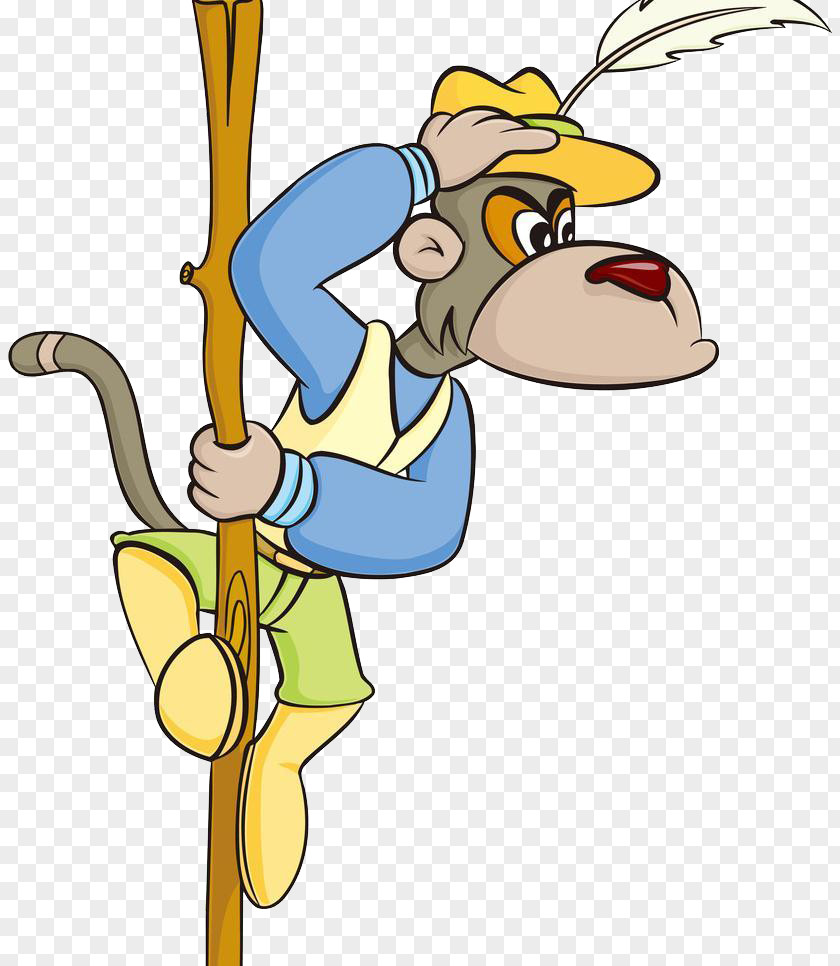 Monkey On The Tree PNG