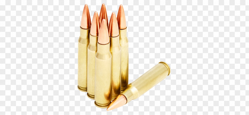 .308 Winchester Full Metal Jacket Bullet Ammunition Grain PNG