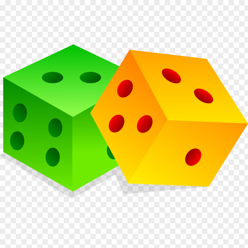 Cartoon Dice Model PNG