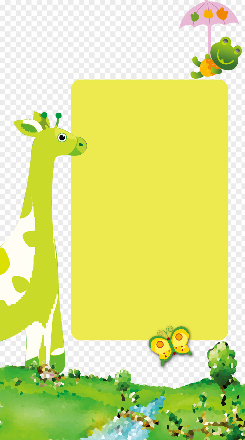 Giraffe Panels Kindergarten Poster School PNG