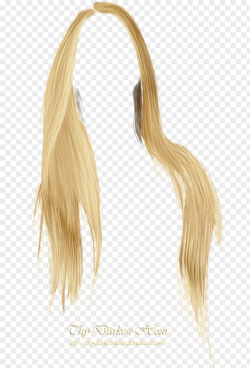 Golden Yellow Wig Dress Blond Hairstyle PNG