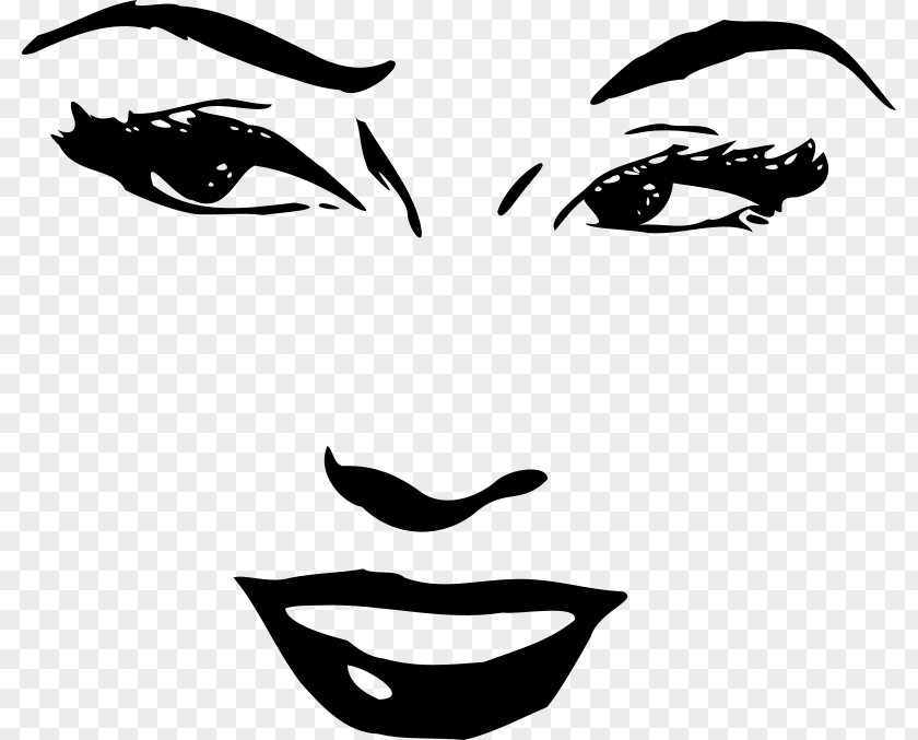 Woman Face Drawing Clip Art PNG