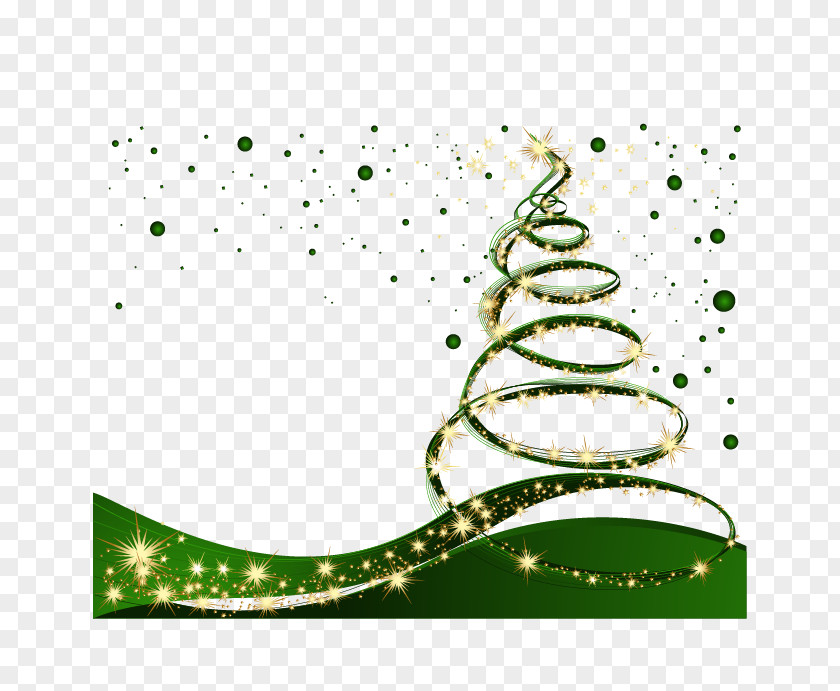 Christmas Tree Outline Card Decoration Clip Art PNG