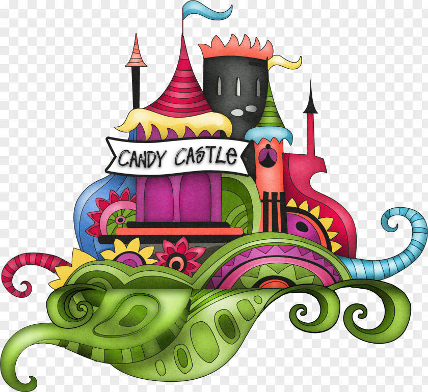 Pretty Creative Color Palace Paper Cartoon Clip Art PNG