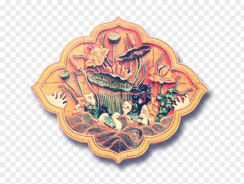 Traditional Carved Lotus China Illustration PNG
