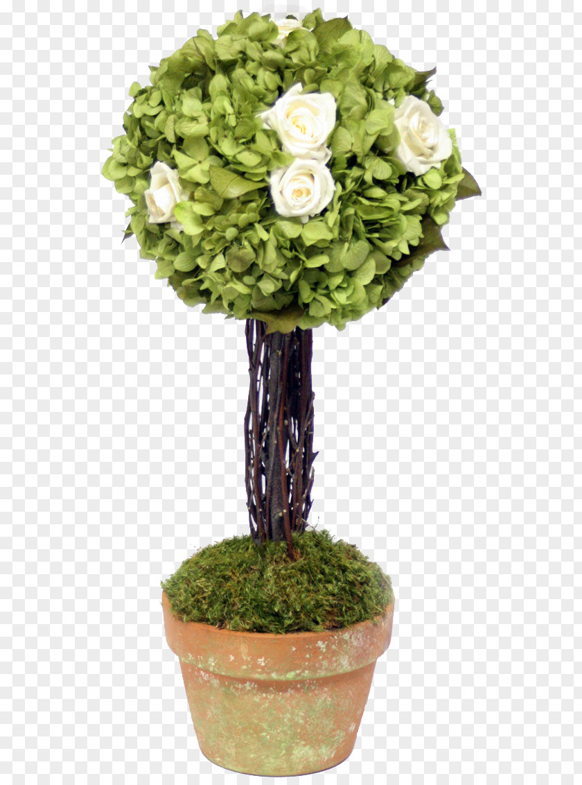 Tree Floral Design Topiary Artificial Flower Hydrangea PNG
