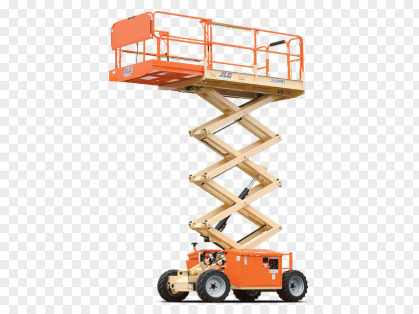 Upright Aerial Work Platform Elevator Genie JLG Industries Heavy Machinery PNG