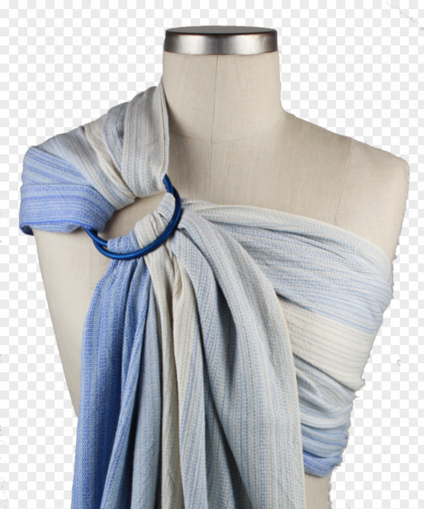 Wind Cloth Weaving Blue Scarf Woven Fabric Silk PNG