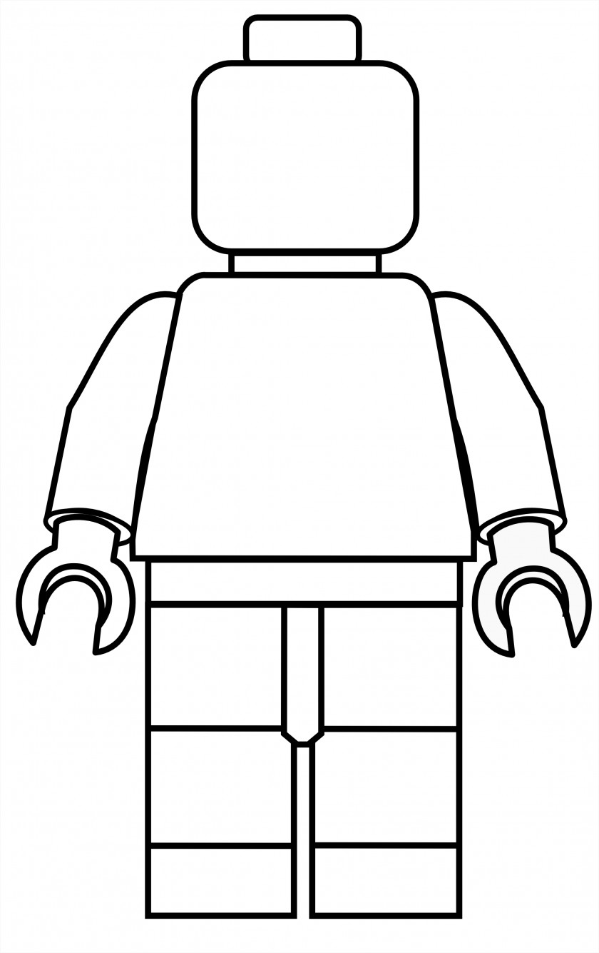 Blank Person Outline Lego Minifigure Template Creator Clip Art PNG
