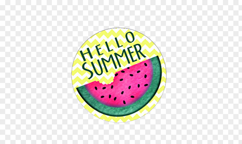 Hand Painted Summer Hello Sticker Zazzle Watermelon Citrullus Lanatus Decal PNG