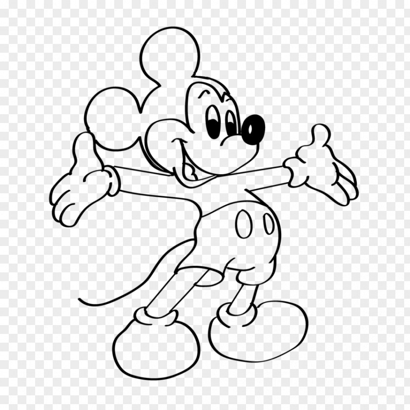 Minnie Mouse Mickey Line Art Drawing PNG