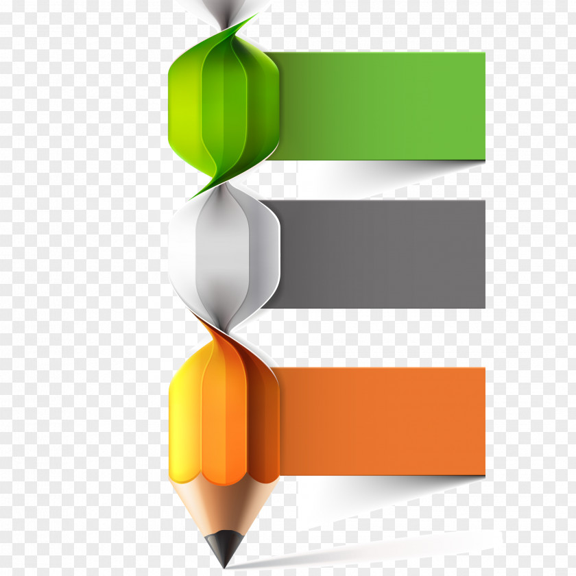 Pencil Twisted Vector Chart Infographic PNG