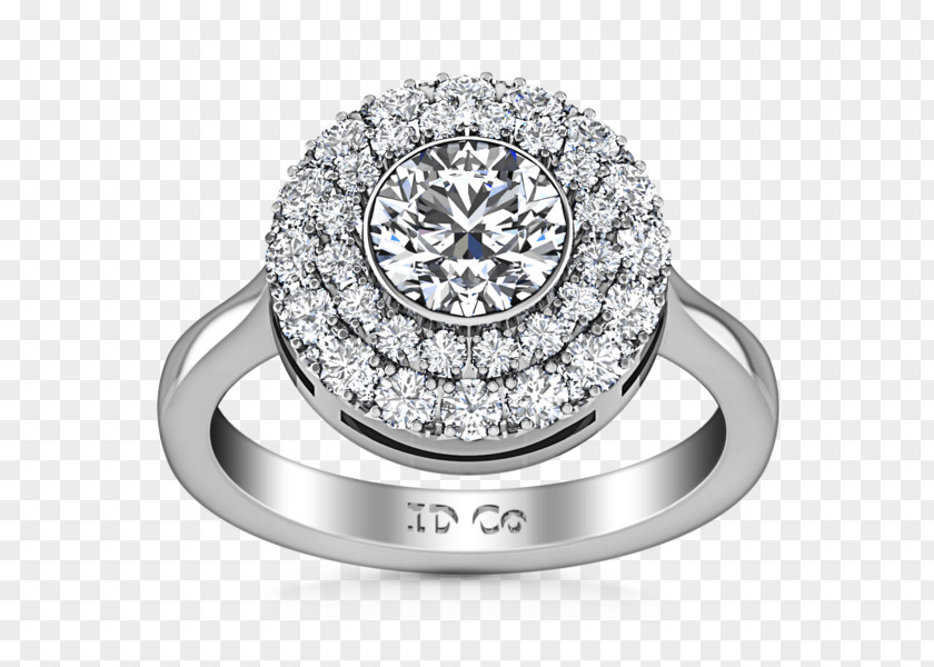 Ring Halo Engagement Diamond Wedding PNG