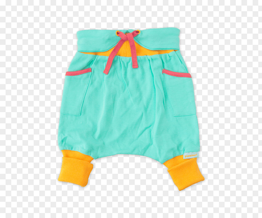 Folded Pants Shorts Turquoise Sleeve PNG
