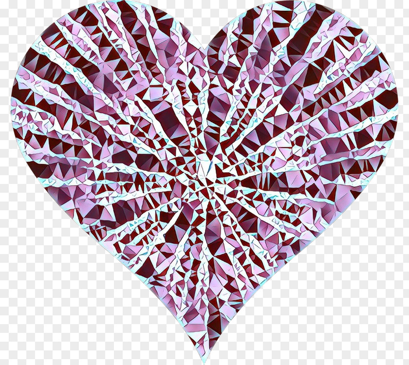 Magenta Leaf Heart PNG