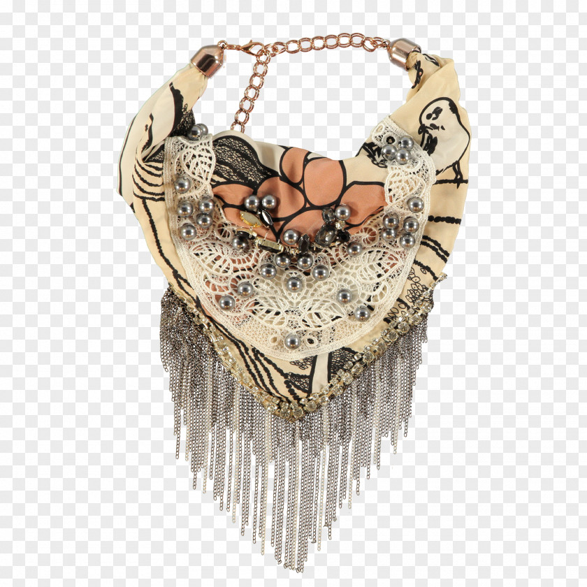 Necklace Lion Scarf Paisley Silk PNG