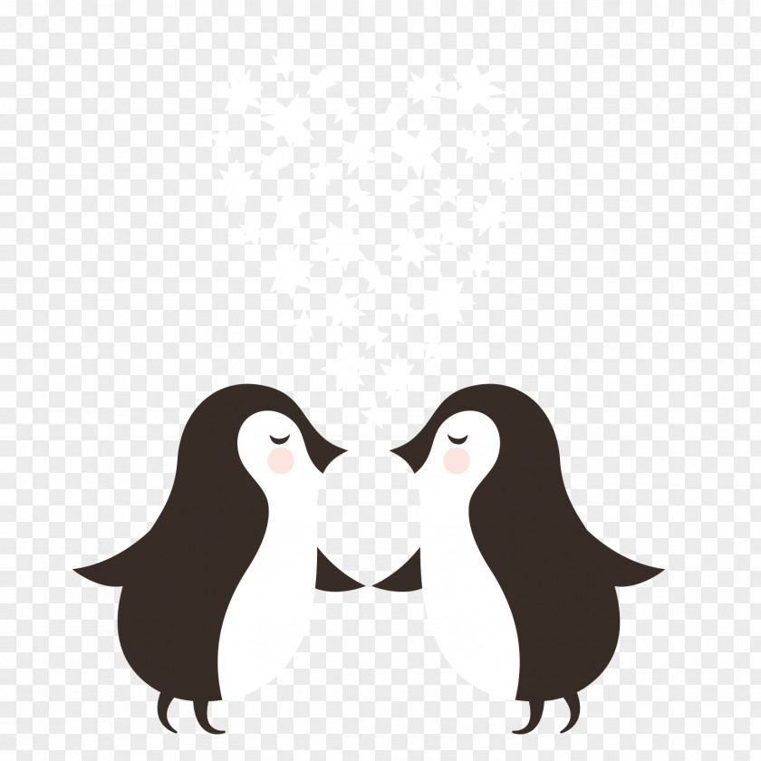 One Pair Of Penguins Penguin Wedding Invitation Christmas Card Postcard PNG
