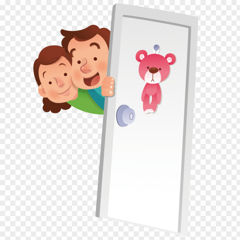 Parents Behind The Door WRITING WORDS Child Homework Parent PNG