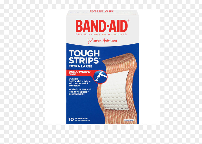 Two Adhesive Strips Johnson & Band-Aid Bandage Dressing PNG