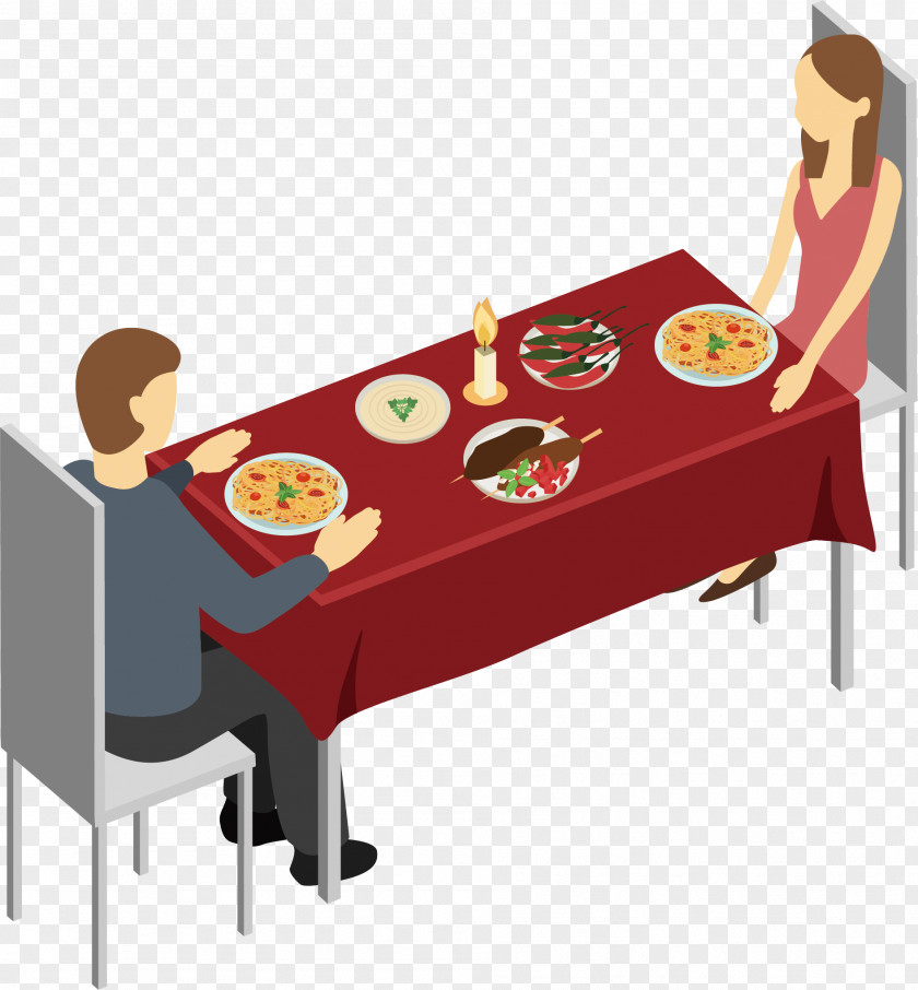 Vector Meal Men And Women Restaurant Download PNG