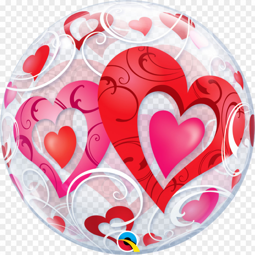 Bubble Heart Balloon Valentine's Day Gift Flower Bouquet PNG