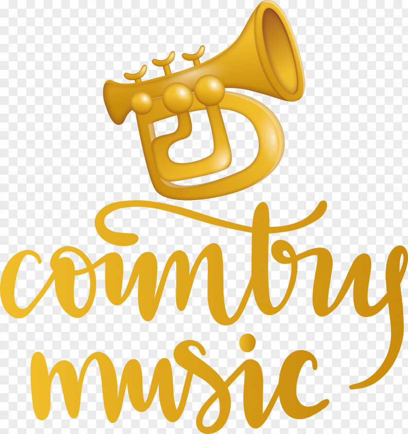 Logo Yellow Calligraphy Line Mellophone PNG