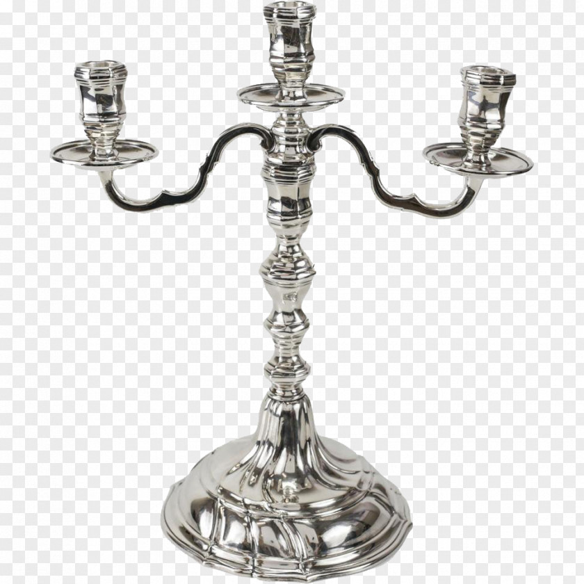 Silver Sterling Holloware Candelabra Colored Gold PNG