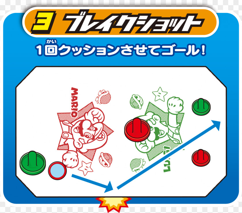 Attack Super Mario Bros. Video Game Air Hockey Epoch Co. PNG