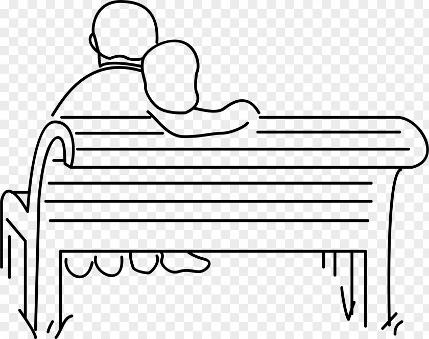 Bench Lovers On A Clip Art PNG