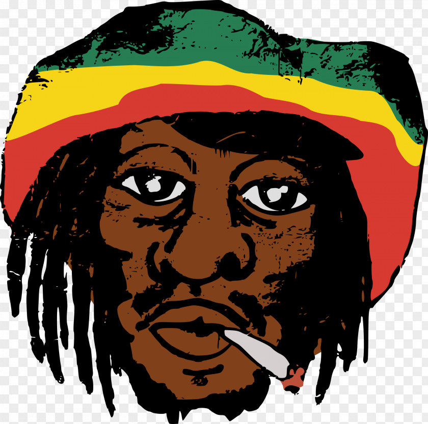 Bob Marley Cannabis Joint Clip Art PNG