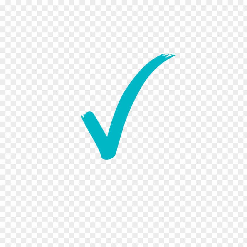 Checkmark Turquoise Teal Logo Brand PNG