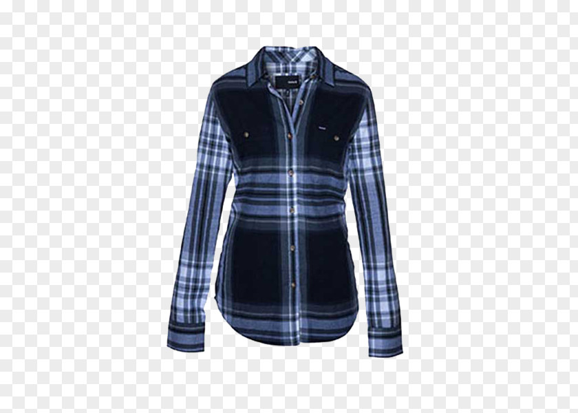 Hurley Cobalt Blue Tartan Blouse PNG