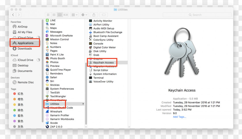 Keychain Access MacOS Public Key Certificate PNG