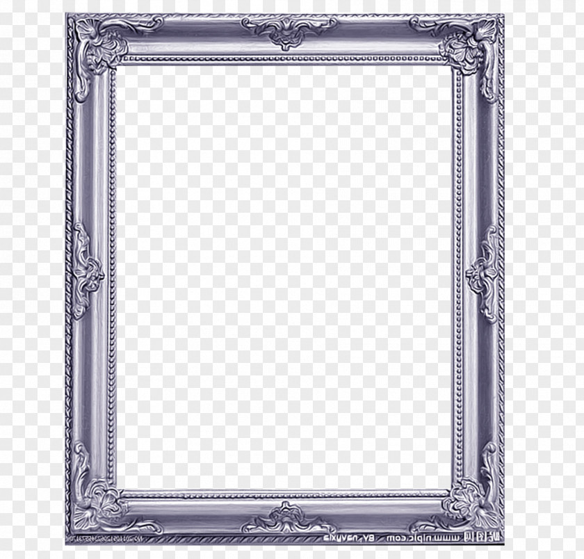 Silver Frame Picture Vecteur PNG
