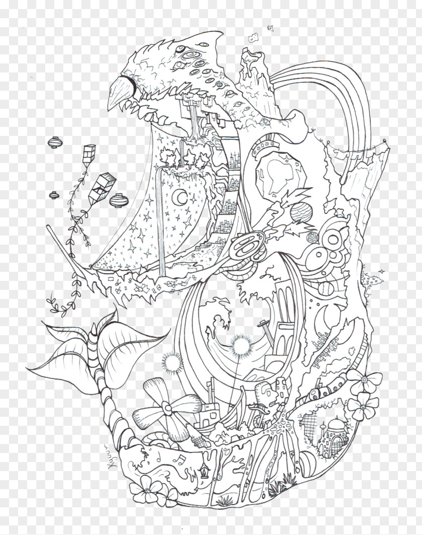 Howl's Moving Castle Drawing Visual Arts /m/02csf Line Art PNG