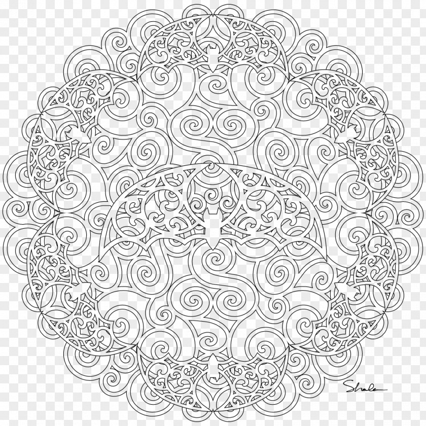 Round Mandala Coloring Book Drawing Adult Doodle PNG