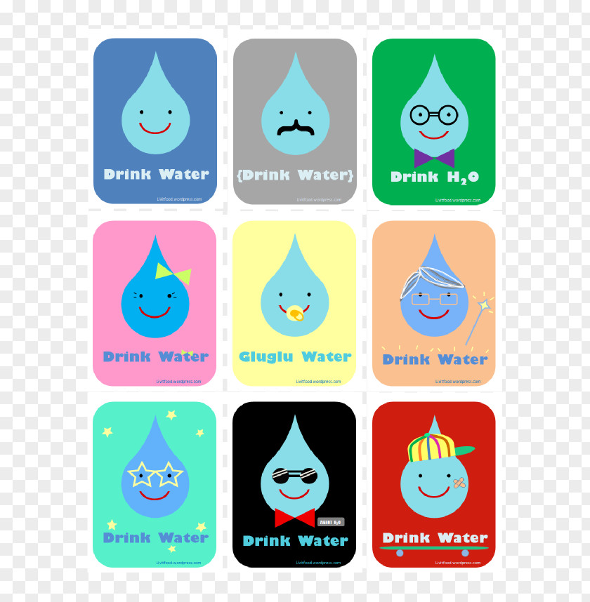 Water Drinking Poster Footprint PNG