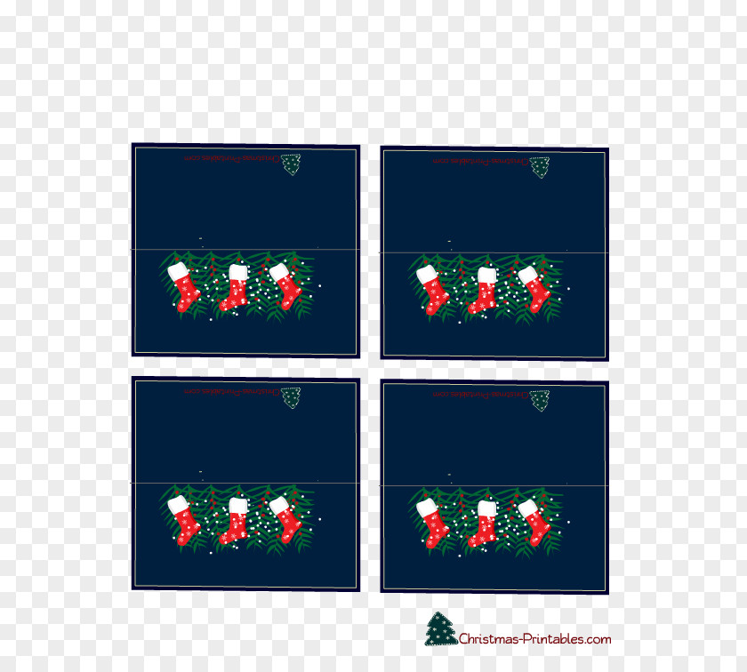 Card Name Christmas Ornament Tree Santa Claus Place Cards PNG