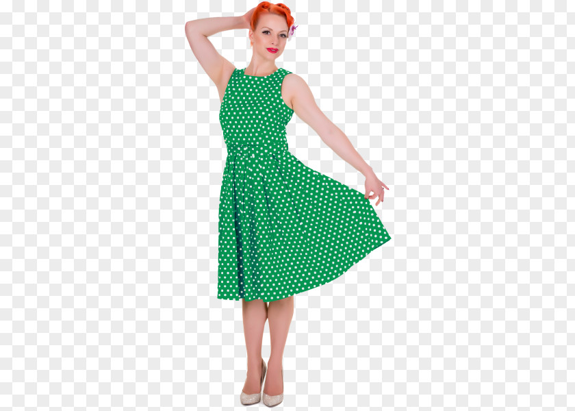 Dolly Polka Dot Dress Fashion Clothing Frock PNG