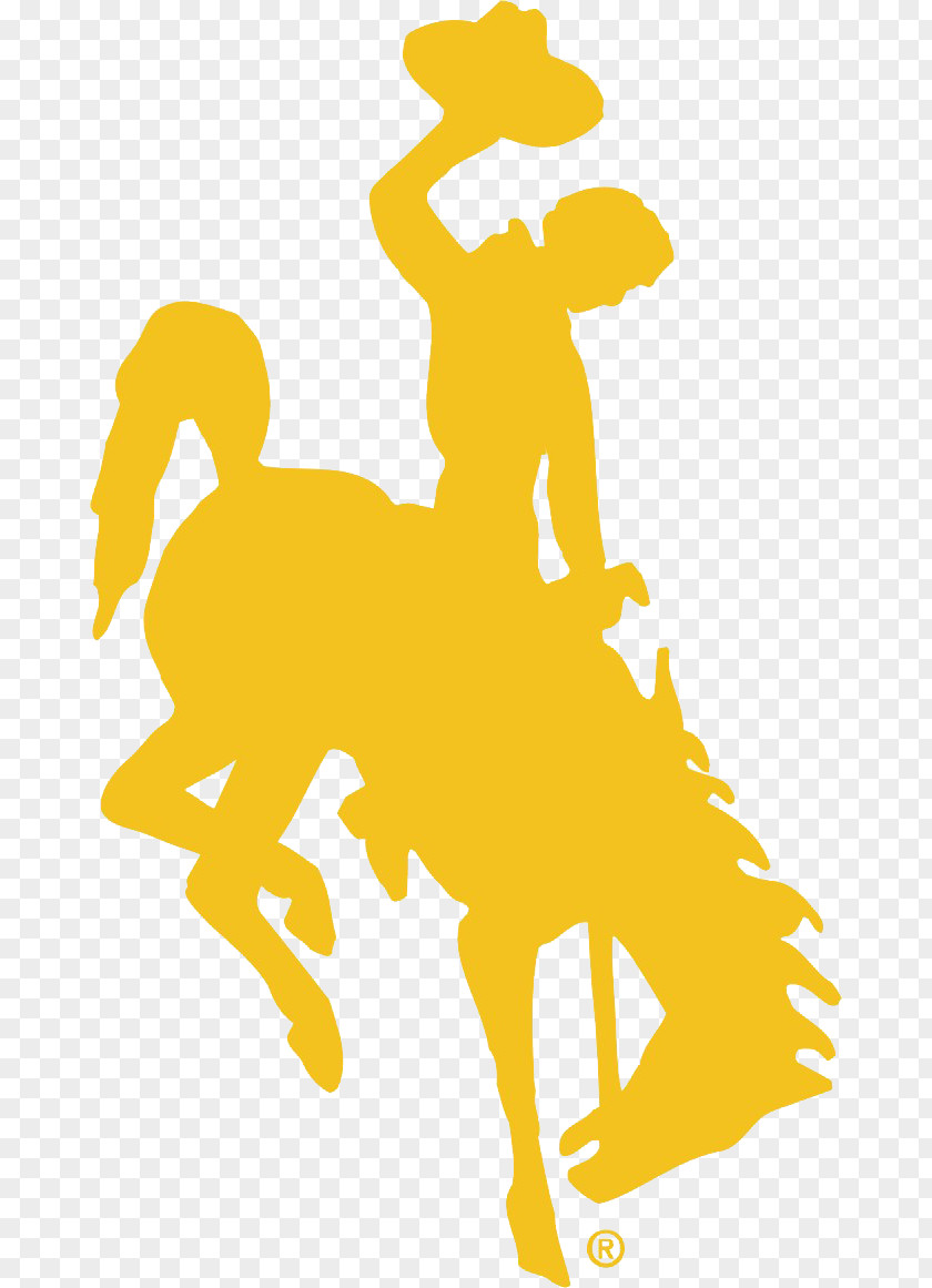 Horse University Of Wyoming Bucking And Rider Cowgirls Women's Basketball PNG