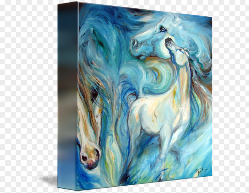 Painting Watercolor Horse Modern Art Abstract PNG