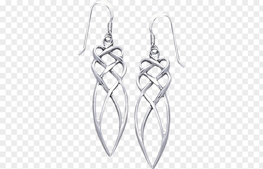 Silver Earring Celtic Knot Celts PNG