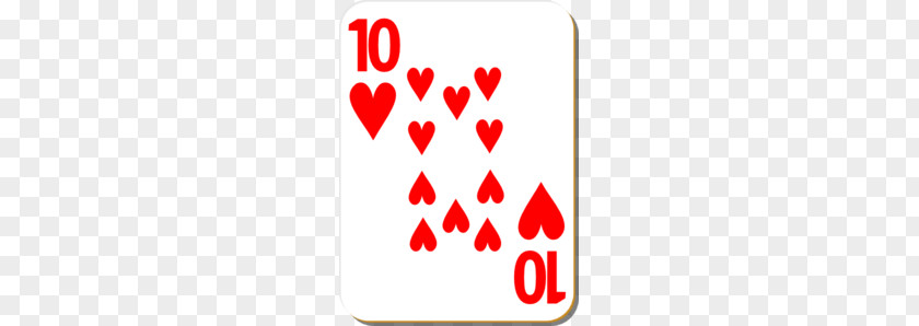 Ten Cliparts Playing Card Hearts Clip Art PNG