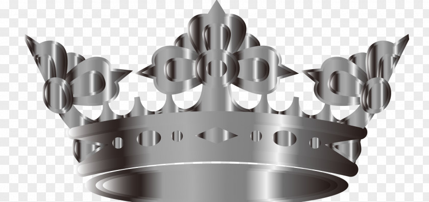 Vector Cartoon Silver Crown PNG