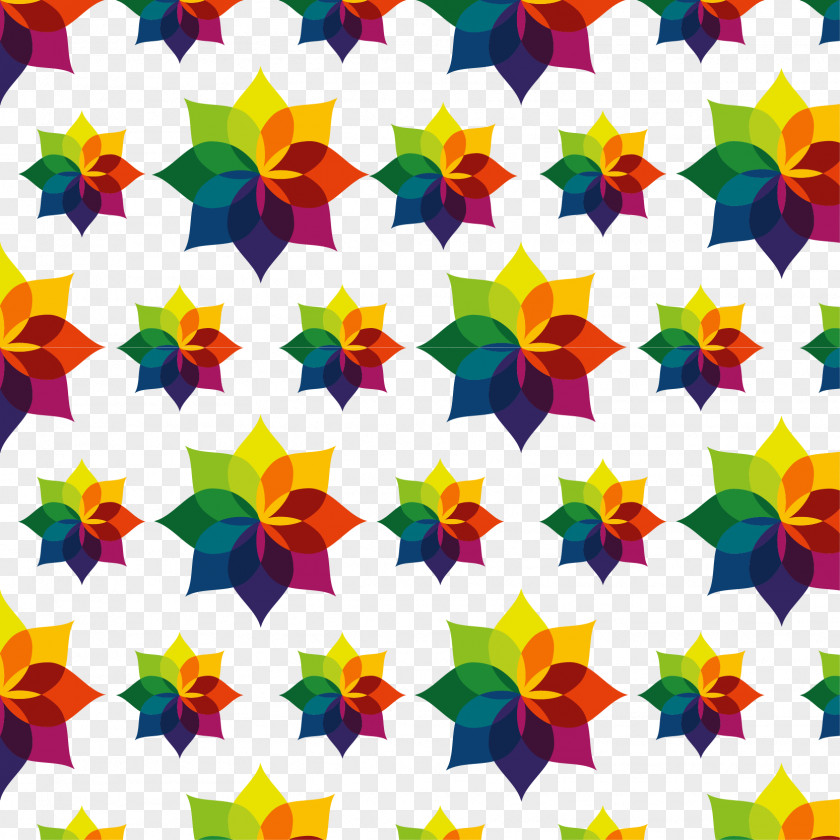 Vector Colorful Flower Pattern Euclidean Adobe Illustrator Illustration PNG