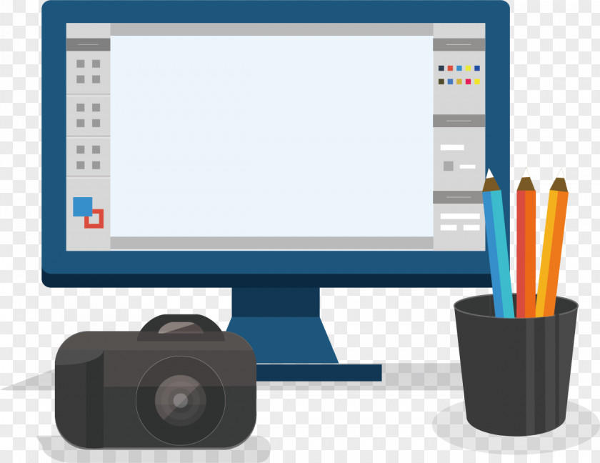 Vector Office Computer Graphic Design Web Development PNG