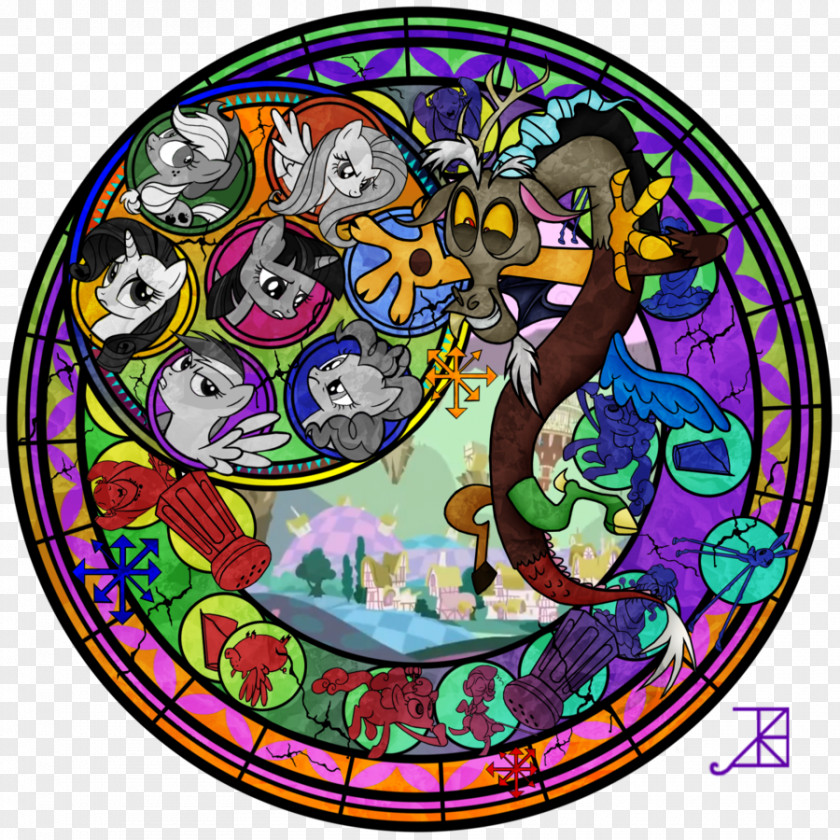 Watercolor Stain Pony Applejack Derpy Hooves Stained Glass Pinkie Pie PNG