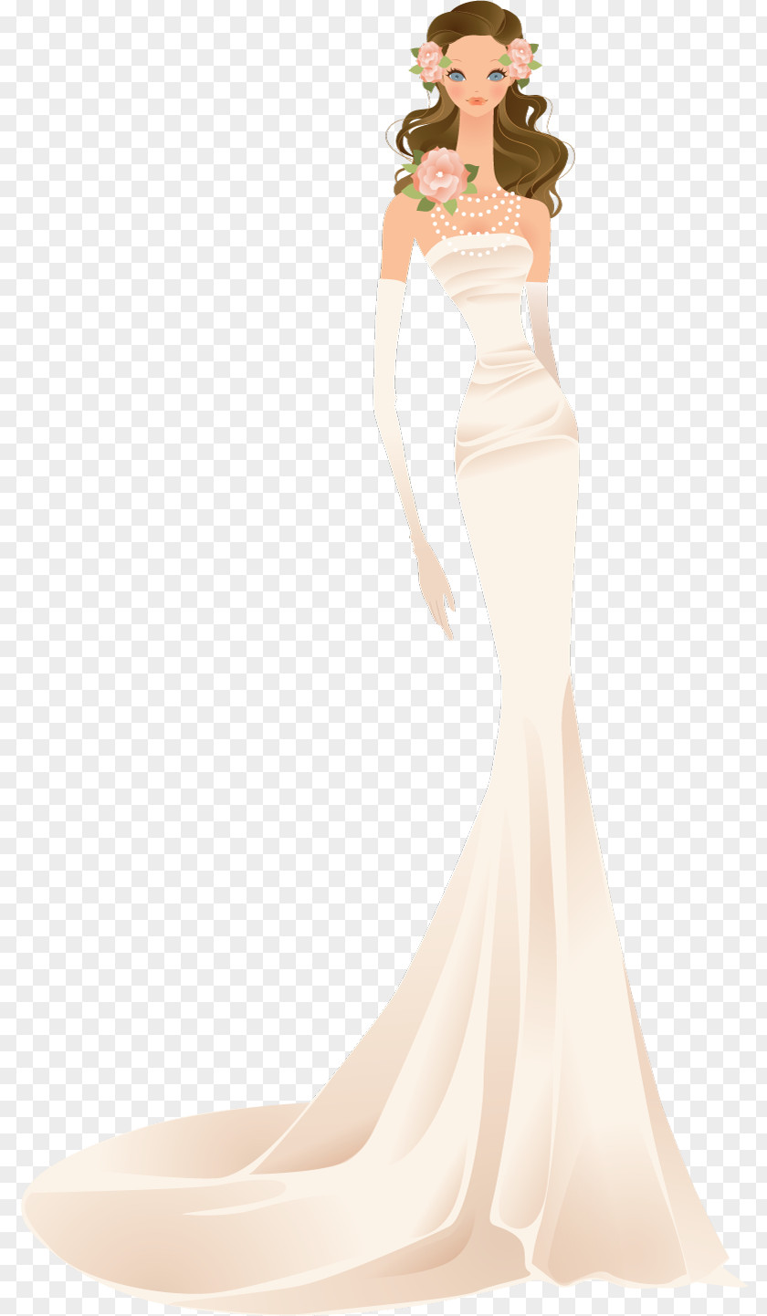 White Wedding Bride Vector Contemporary Western Dress Model Google Images PNG