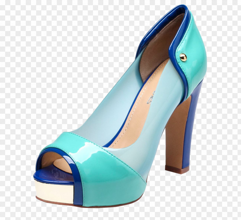 Blue Fish Heels Shoe High-heeled Footwear Designer PNG